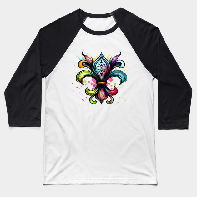 Fleur De Lis Baseball T-Shirt by Designs by Ira